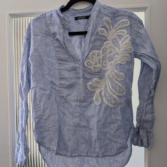 Tops - Ralph Lauren embroidered top size PS